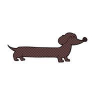 comic cartoon dachshund N6