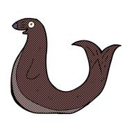 comic cartoon happy seal N6