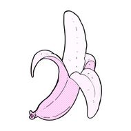 comic cartoon pink banana N2