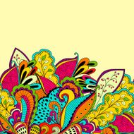 Seamless pattern background with abstract ornaments Hand draw illustration