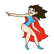 comic cartoon superhero woman pointing N3
