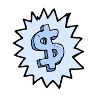 comic cartoon dollar symbol N2