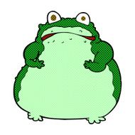 comic cartoon fat frog N2