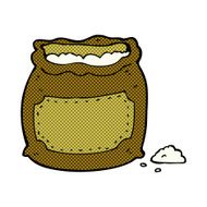 comic cartoon bag of flour N12