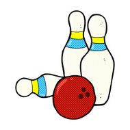 ten pin bowling comic cartoon N5