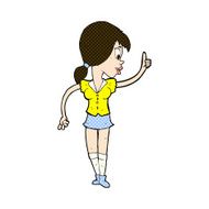comic cartoon girl with idea N6