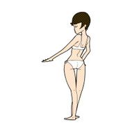 comic cartoon woman in bikini N16