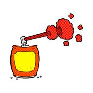 comic cartoon aerosol spray can N6