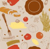 Food illustrations collection food ingredients