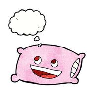 cartoon pillow with thought bubble N3