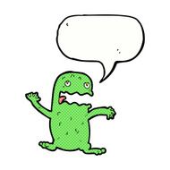 cartoon funny frog with speech bubble N23