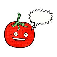 cartoon tomato with speech bubble N59
