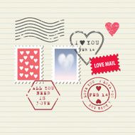 Valentine&#039;s Day stamps set N2