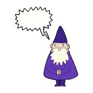 cartoon wizard with speech bubble N28