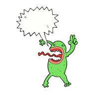 cartoon crazy frog with speech bubble N12