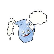 cartoon milk jug with thought bubble N3
