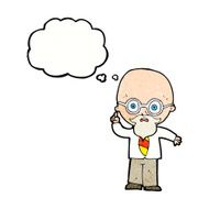 cartoon professor with thought bubble N10