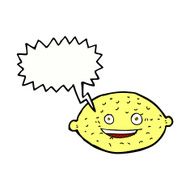 cartoon lemon with speech bubble N4