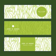 Vector abstract swirls texture horizontal banners set pattern background