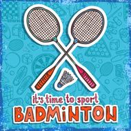 Badminton sketch background