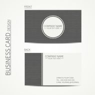 Vintage creative simple business card template Vector design eps10