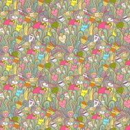 seamless pattern about girl dreams and wishes N2