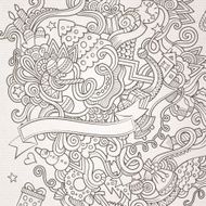 New Year sketch background