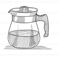 Sketch Coffee pot drinks