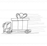 Sketch Truck gifts shipping