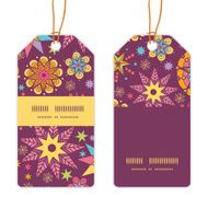 Vector colorful stars vertical stripe frame pattern tags set