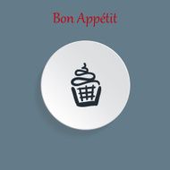 vector cupcake icons N2