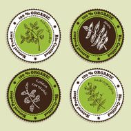 Set of Natural Organic Product badges N5