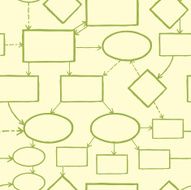 Mind map seamless pattern