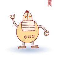 Doodle Robot cartoon vector illustration N34