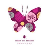 Vector abstract textured bubbles butterfly silhouette pattern frame