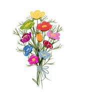 Floral bouquet sketch for your design