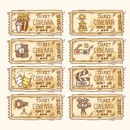 Cinema ticket set