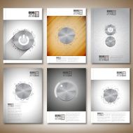 Metal buttons Brochure flyer or report for business template vector