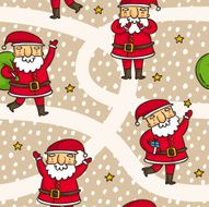 Seamless pattern with Santa Claus