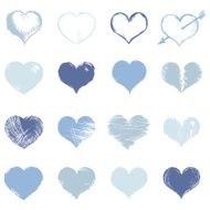 Vector Set of Sketch Hearts N5