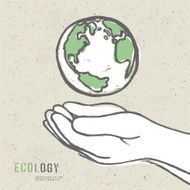 Earth symbol in hands Vector