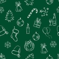 Vector Seamless New Year and Christmas Pattern N12