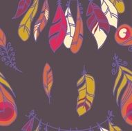 Vector Seamless Pattern of Plumage N13