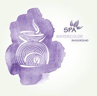 Spa watercolor background N2