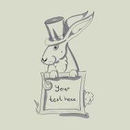 sketch portrait of rabbit