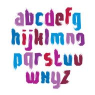 Vector stylish brush lowercase letters handwritten font N3