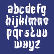 Handwritten white vector lowercase letters stylish letters set N3