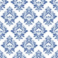Abstract vintage seamless damask pattern