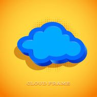 Retro card with cloud sign