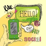 Speech bubble social